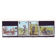 Isle of Man Sc 757-60 1997 Motorcycle Races stamp set mint NH