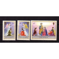 Isle of Man Sc  763-65 1997 Christmas stamp set mint NH