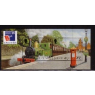 Isle of Man Sc 785d 1998 Steam Locomotives stamp sheet mint NH Philex