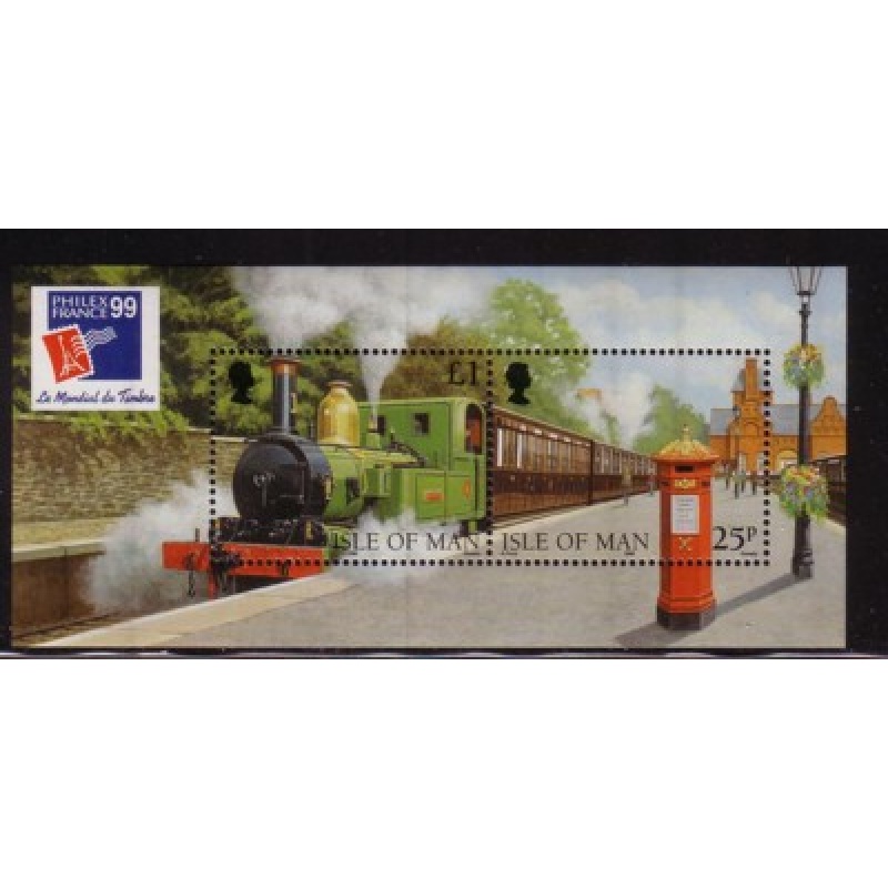 Isle of Man Sc 785d 1998 Steam Locomotives stamp sheet mint NH Philex