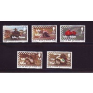Isle of Man Sc  788-792 1998 Tourist Trophy Races  stamp set mint NH