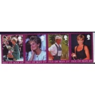 Isle of Man Sc 793 1998 Princess Diana Memorial stamp set mint NH