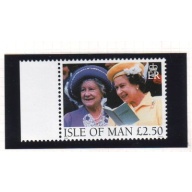 Isle of Man Sc 802 1998 £2.50 QE II & Queen Mother stamp mint NH