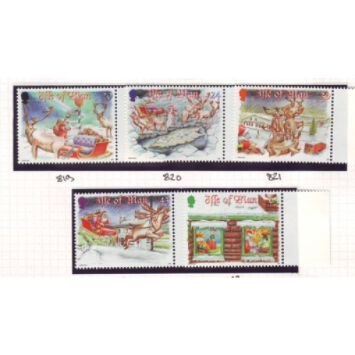 Isle of Man Sc 803-07 1998 Christmas stamp set mint NH
