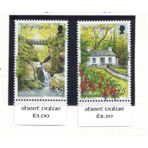 Isle of Man Sc 808-9 1999 Europa stamp set mint NH