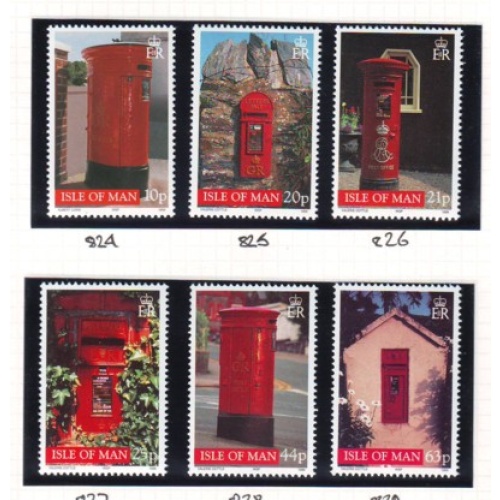 Isle of Man Sc 810-815 1999  Post Boxes Anniversary stamp set mint NH