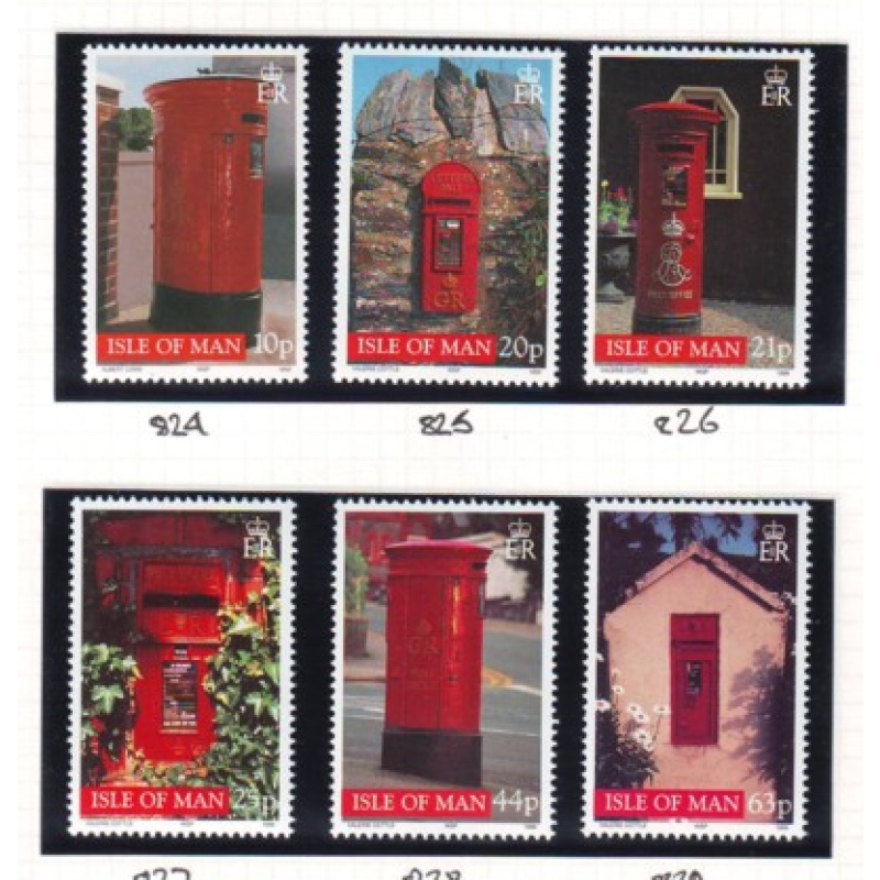 Isle of Man Sc 810-815 1999  Post Boxes Anniversary stamp set mint NH