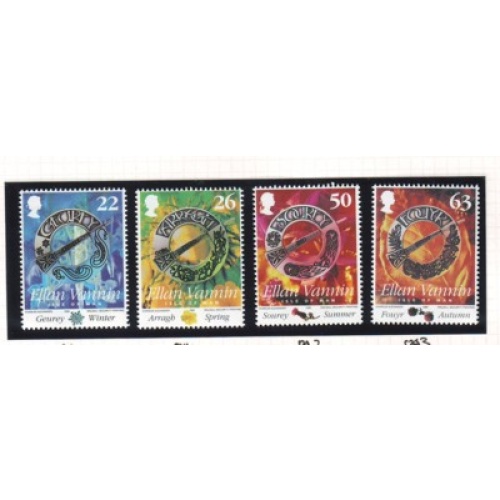 Isle of Man Sc 824-27 1999 Celtic Jewelry stamp set mint NH