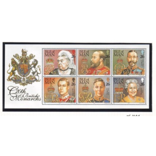 Isle of Man Sc 828 1999 20th Century British Monarchs stamp sheet mint NH