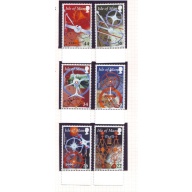 Isle of Man Sc 851-856 2000 History of Time stamp set mint NH
