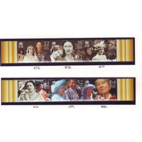 Isle of Man Sc 857-58 2000 Queen Mother 100 stamp set mint NH