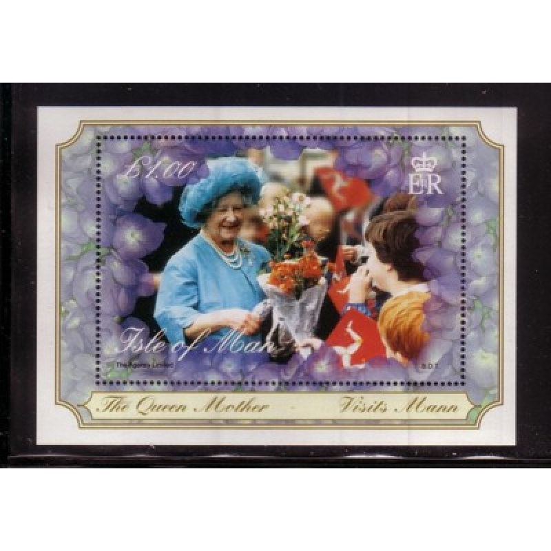 Isle of Man Sc 859 2000 Queen Mother 100 stamp sheet mint NH