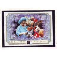 Isle of Man Sc 859a 2000 Queen Mother 100 stamp sheet mint NH London ovpt