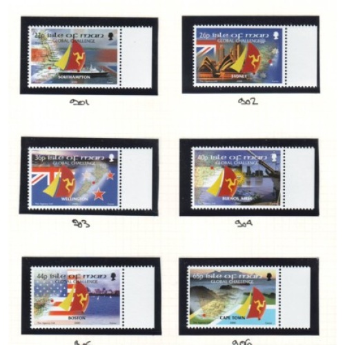 Isle of Man Sc 872-877  2000 Global Challenge Yacht Race stamp set mint NH