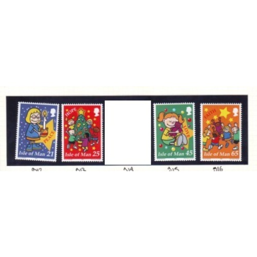 Isle of Man Sc 884-887  2000 Christmas stamp set mint NH