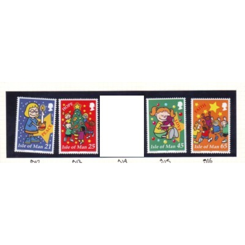 Isle of Man Sc 884-887  2000 Christmas stamp set mint NH