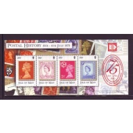 Isle of Man Sc 900e 2001 75th Birthday QE II stamp sheet mint NH Hafnia overprint