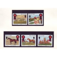 Isle of Man Sc 913-917 2001 Horse Racing stamp set mint NH
