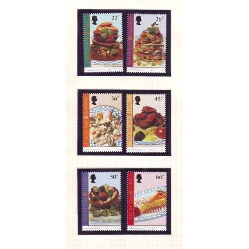 Isle of Man Sc 918-923 2001 Europa, Gourmet Food, stamp set mint NH