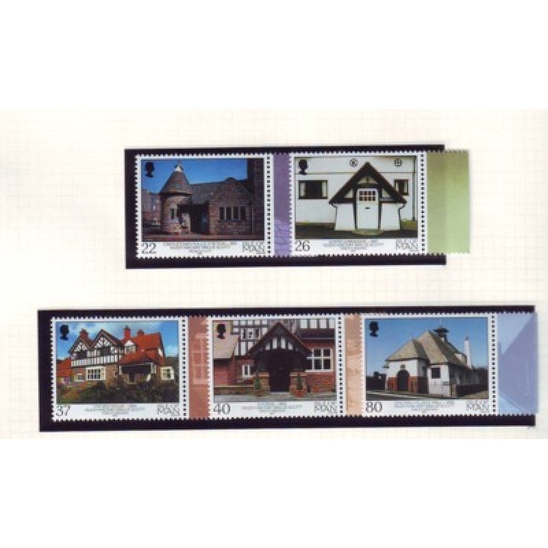 Isle of Man Sc 924-928 2001 Scott, Architecture, stamp set mint NH