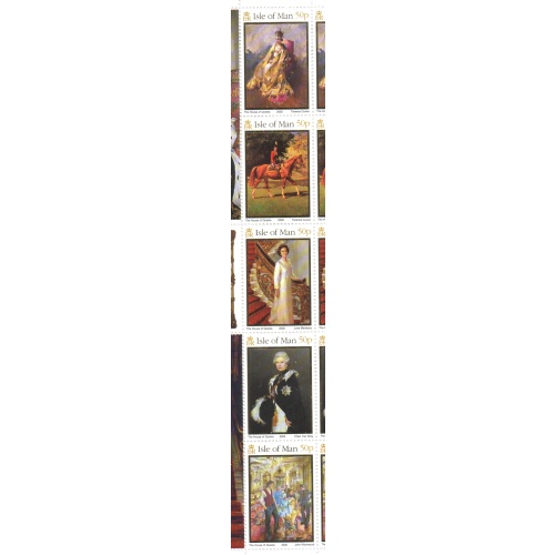 Isle of Man Sc 940 2002 50th Anniversary QE II stamp strip mint NH
