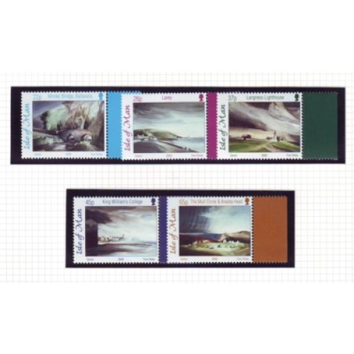 Isle of Man Sc 949-53 2002  Onley Paintings stamp set mint NH