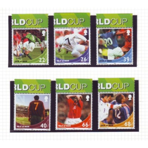 Isle of Man Sc 954-59 2002  Soccer World Cup stamp set mint NH