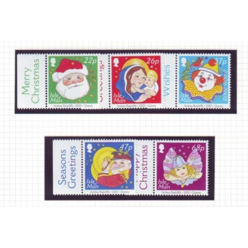Isle of Man Sc 970-974 2002  Christmas stamp set mint NH