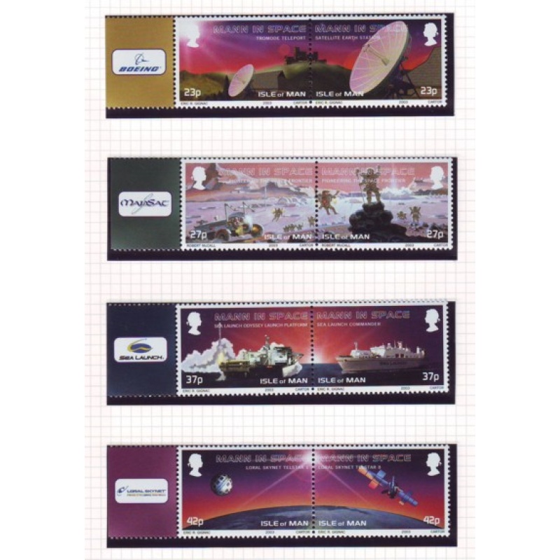 Isle of Man Sc 981-984 2003 Space Exploration stamp set mint NH
