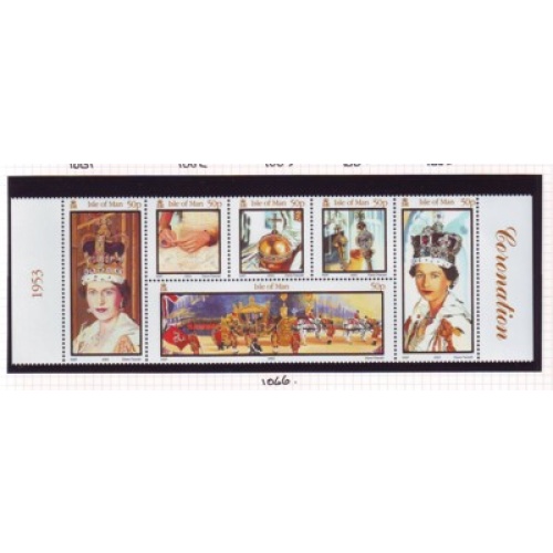 Isle of Man Sc 986 2003 Anniversary Coronation QE II  stamp block mint NH
