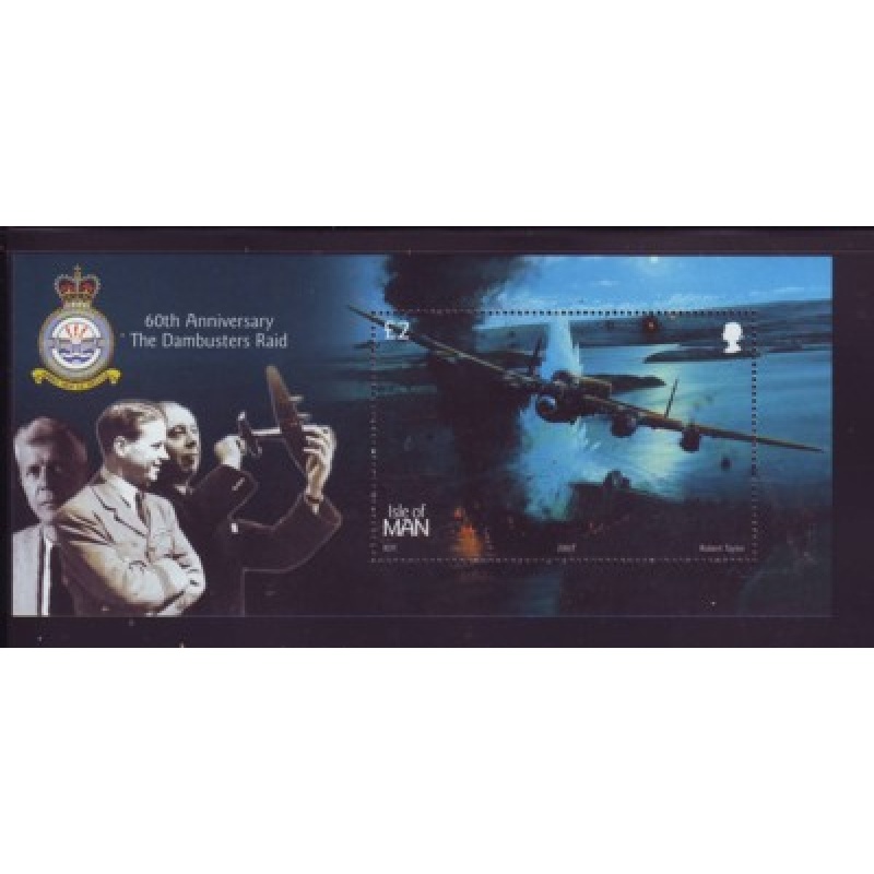 Isle of Man Sc 989 2003 Anniversary Dam Busters stamp sheet mint NH