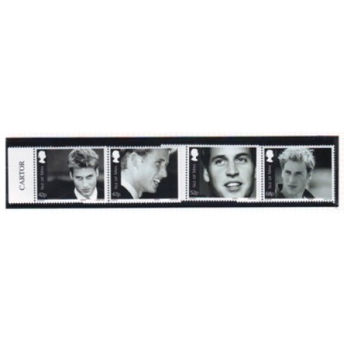 Isle of Man Sc 990-993 2003 21st Birthday Prince William stamp set mint NH