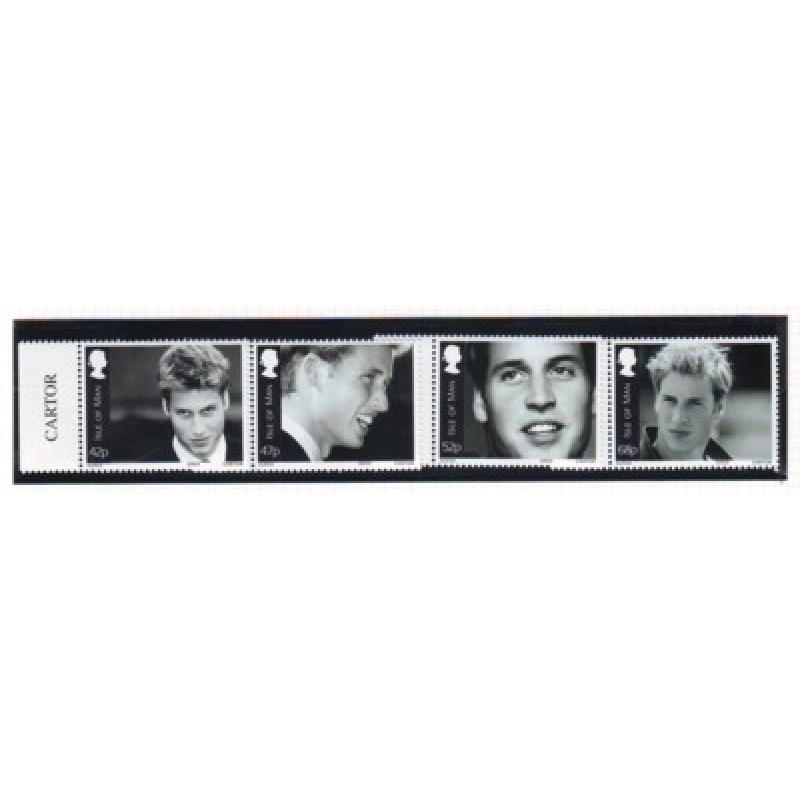 Isle of Man Sc 990-993 2003 21st Birthday Prince William stamp set mint NH