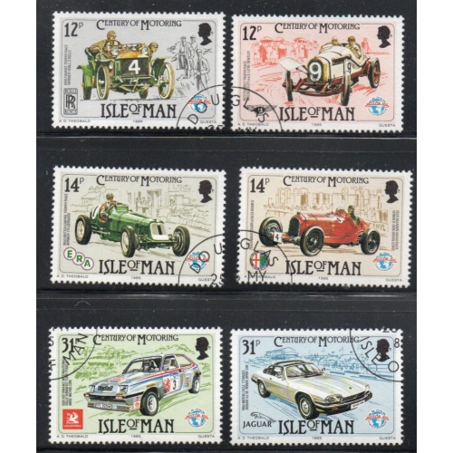 Isle of Man Sc 284-286 1985 Motor Races stamp set used