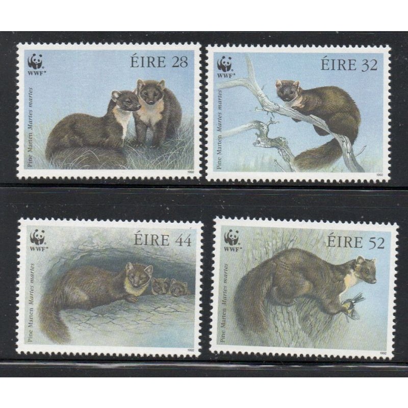 Ireland Sc 868-871 1992 Pine Marten WWF stamp set mint NH