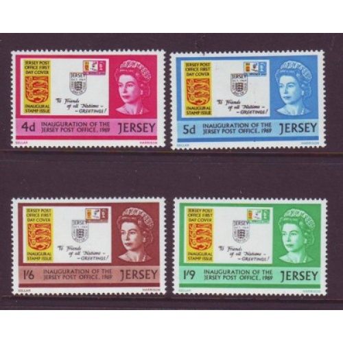 Jersey Sc 22-25 Start of Jersey Post stamp set NH