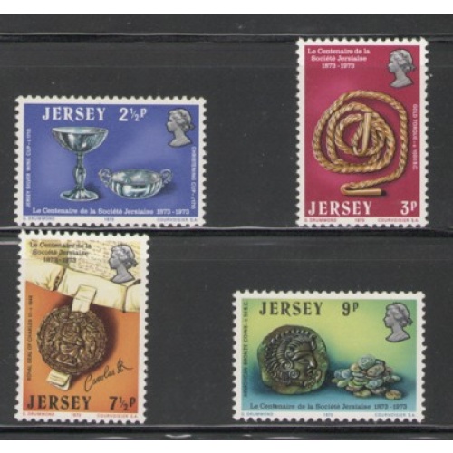 Jersey Sc 77-80 1973 Museum Exhibits stamp set mint NH