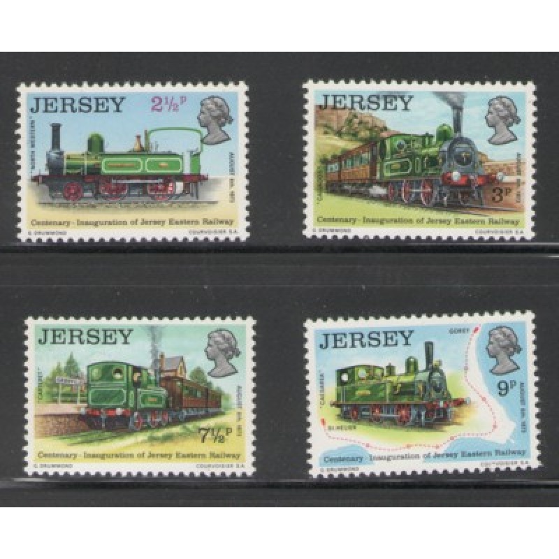 Jersey Sc 85-88 1973 19th Century Locomotives stamp set mint NH