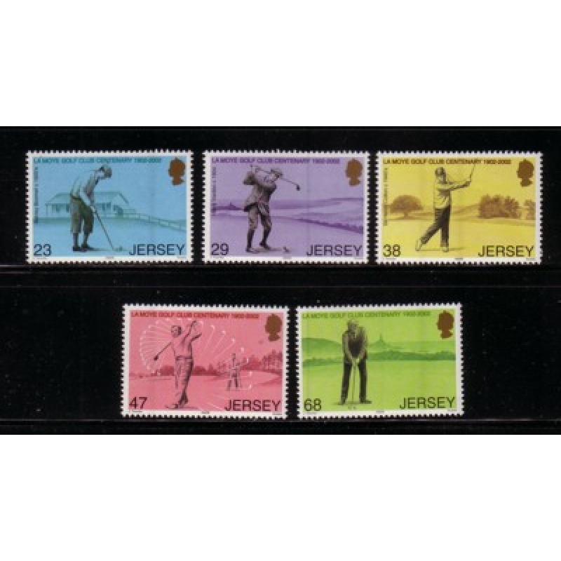 Jersey Sc 1024-1028 2002 La Moye Golf Club stamp set  mint NH