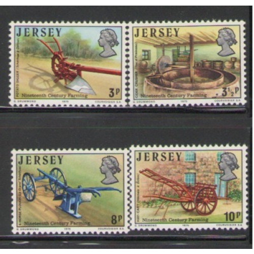Jersey Sc 120-123 1975 Farm Tools stamp set mint NH