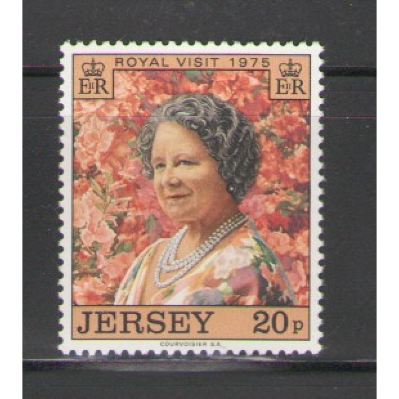 Jersey Sc 128 1975 Royal Visit by Queen Mother stamp mint NH
