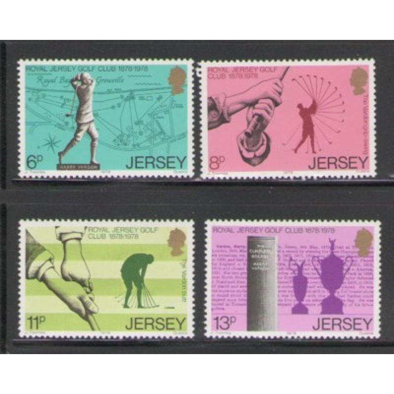 Jersey Sc  183-86 1978 Royal Jersey Golf Club stamp set mint NH