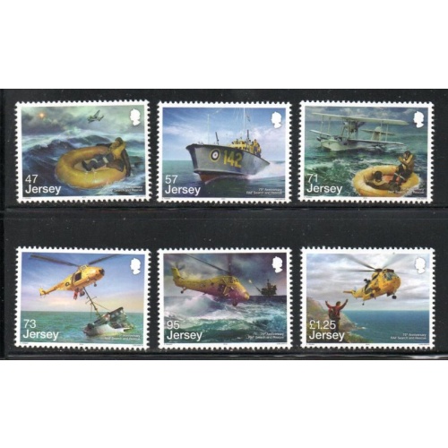 Jersey Sc 1922-1927 2016 RAF Rescue Service stamp set mint NH