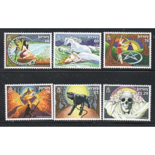 Jersey Sc 1991-1996 2016 Myths & Legends stamp set mint NH