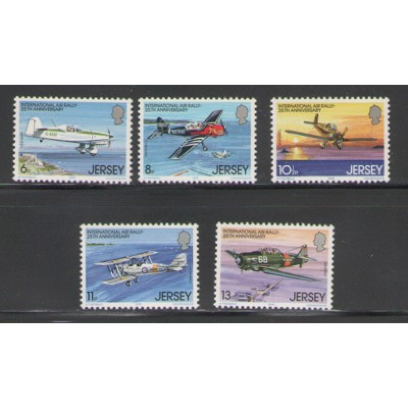 Jersey Sc  208-12 1979 Air Rally stamp set mint NH
