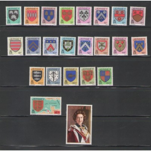 Jersey Sc  246-68 1981-83 Family Coats of Arms long stamp set mint NH
