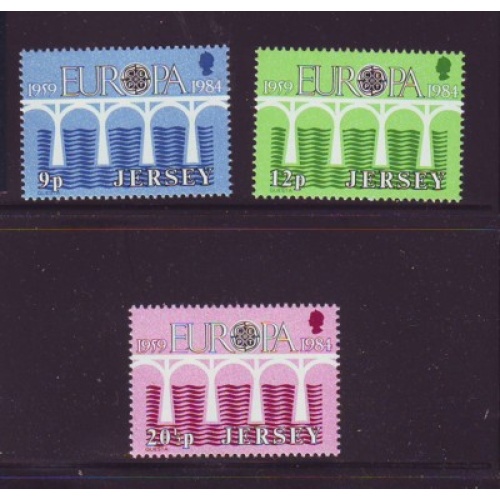 Jersey Sc  326-28 1984 Europa stamp set mint NH