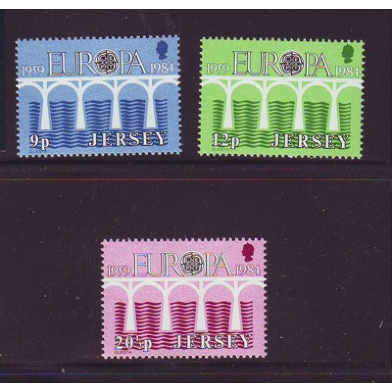 Jersey Sc  326-28 1984 Europa stamp set mint NH