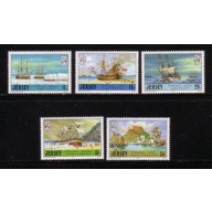 Jersey Sc 426-30 1987 Admiral D&#039;Auvergne stamp set mint NH
