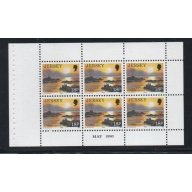 Jersey Sc 491a 1990 18p Corbiere Lighthouse stamp booklet pane of 6 mint NH